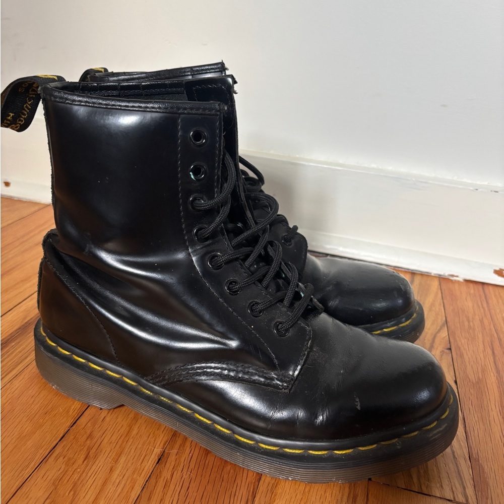 Dr. Martens Black Leather Men's Boots